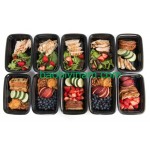 Hộp vuông 1500 ml đen